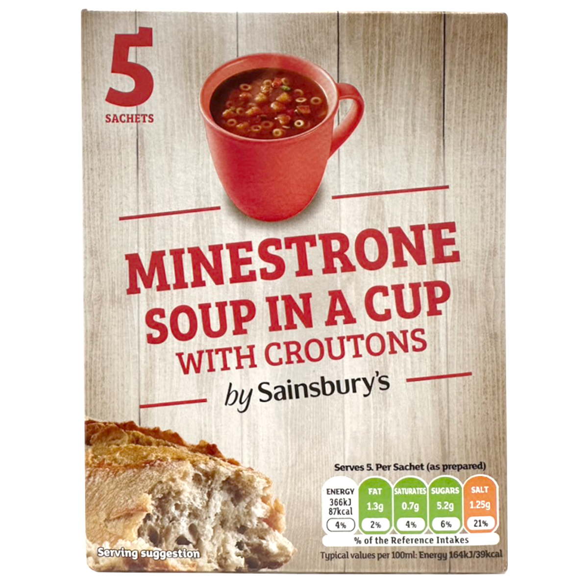 Sainsbury's Minestrone Soup In A Cup With Croutons