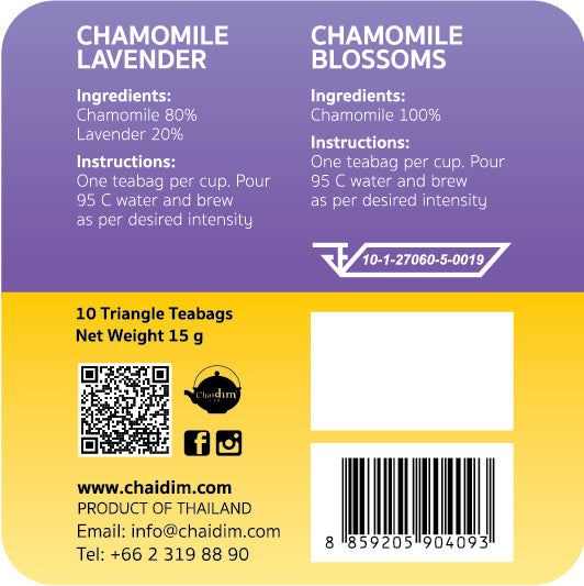 Chaidim Duo Box - Chamomile Blossoms & Chamomile Lavender 2 x 5 Teabags