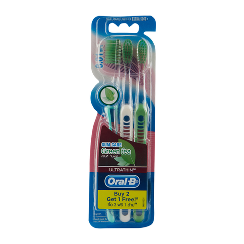 ORAL-B Ultra Thin Green Tea Gum Care Extra Soft Pack 3