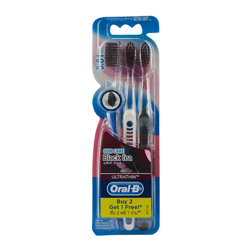 ORAL-B Ultra Thin Black Tea Gum Care Extra Soft Pack 3