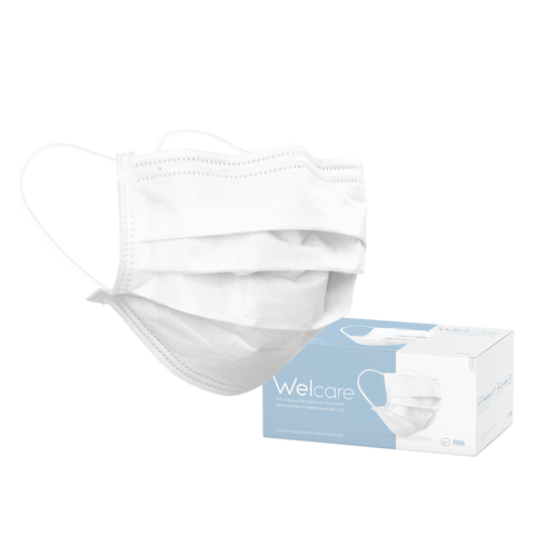 Welcare 3 Ply Disposable Medical Face Mask 50pcs White