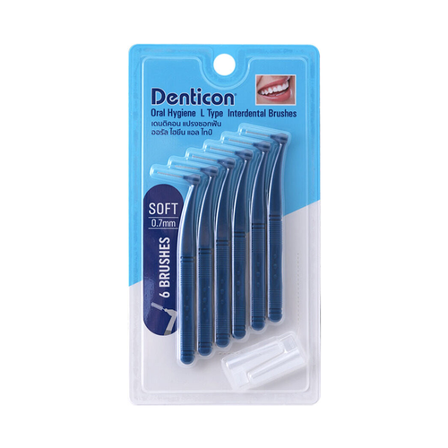 DENTICON Oral Hygiene L Type Interdental Brushes 6pcs