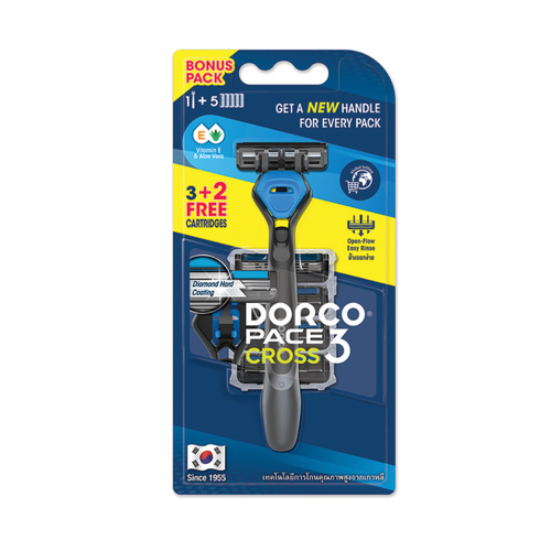 Dorco System Razor Cross 3blades With 3cartridges