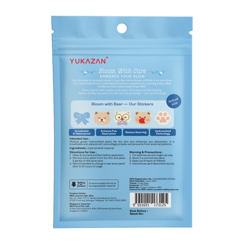 YUKAZAN Acne Patch Garden Friends Cutie Bear