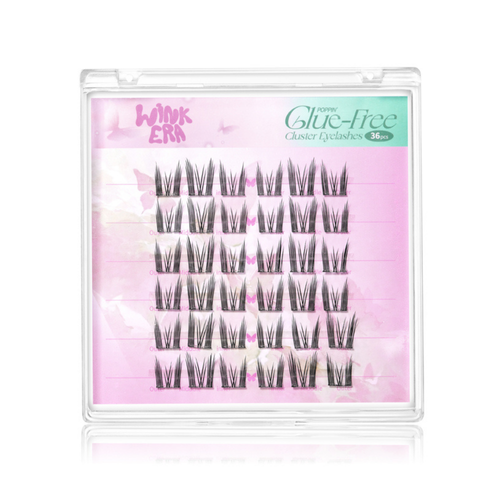 GLAMFIX Wink Era Poppin' Glue - Free Cluster Eyelashes 36pcs 03 - Barbie Coded