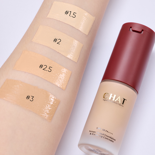 CHAT Serum Tinted Foundation & Cover Up Concealer SPF50+ PA++++