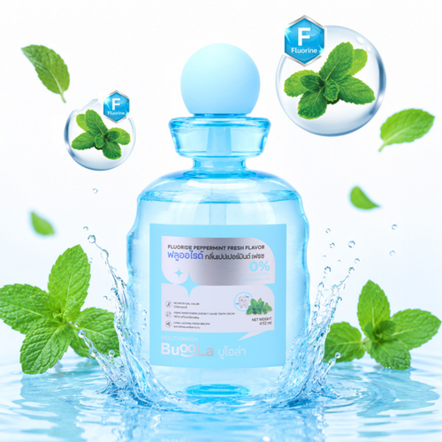 Buoola Mouthwash Fluoride Peppermint Fresh Flavor