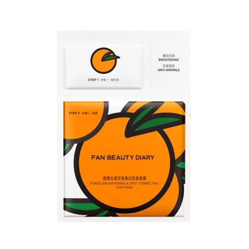 FAN BEAUTY DIARY Porcelain Whitening & Spot-Correcting Duo Mask