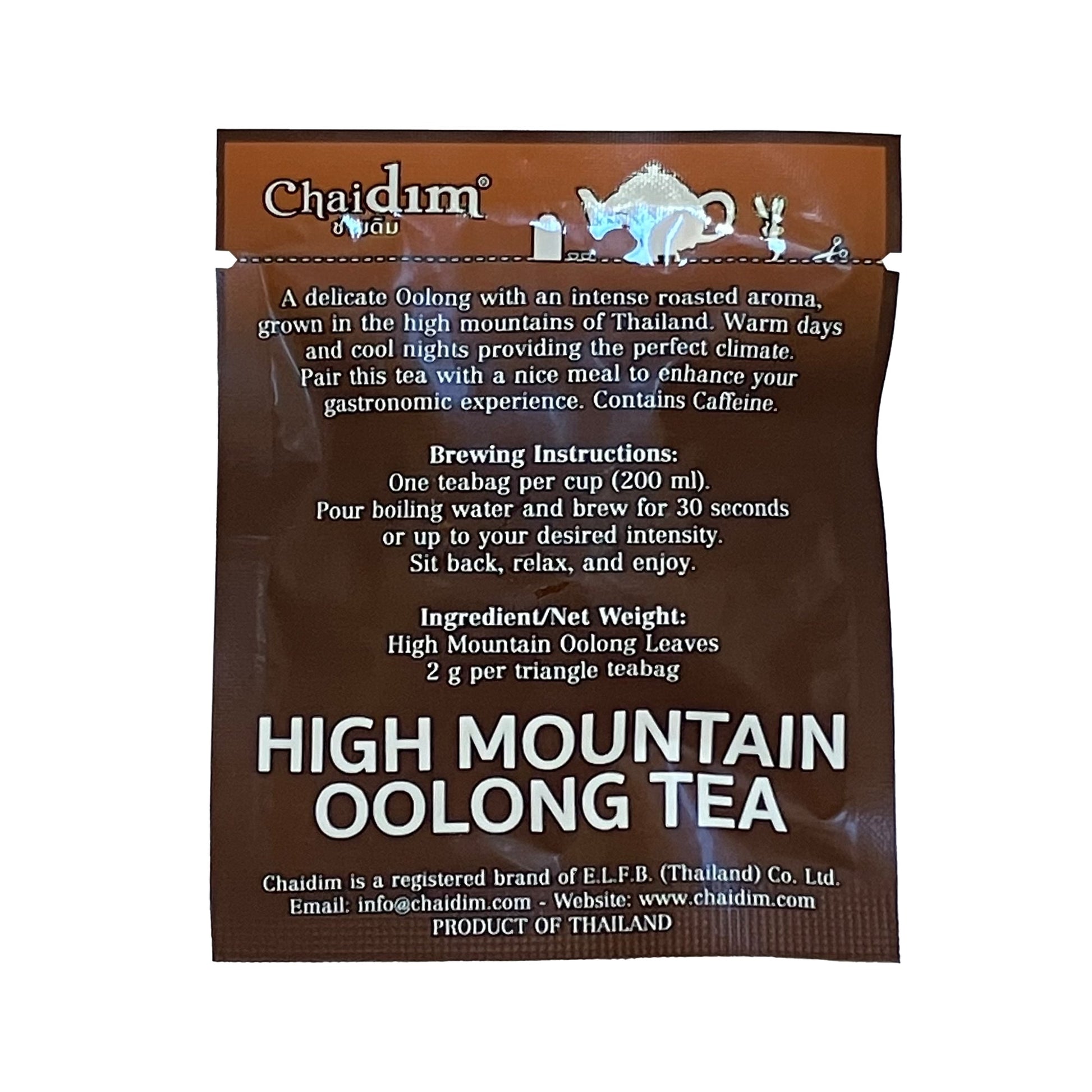 Chaidim High Mountain Oolong Tea 25 Teabags