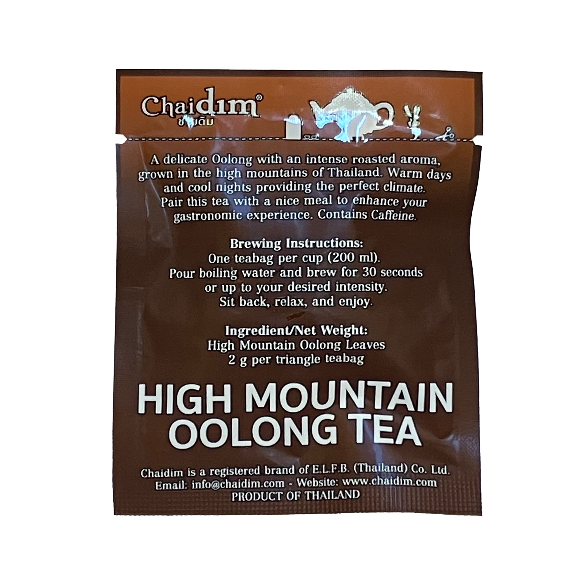 Chaidim High Mountain Oolong Tea 25 Teabags