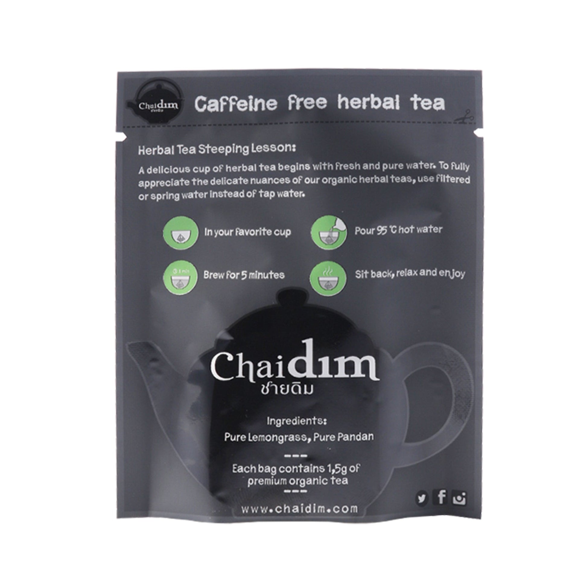 Chaidim Lemongrass Pandan Herbal Tea