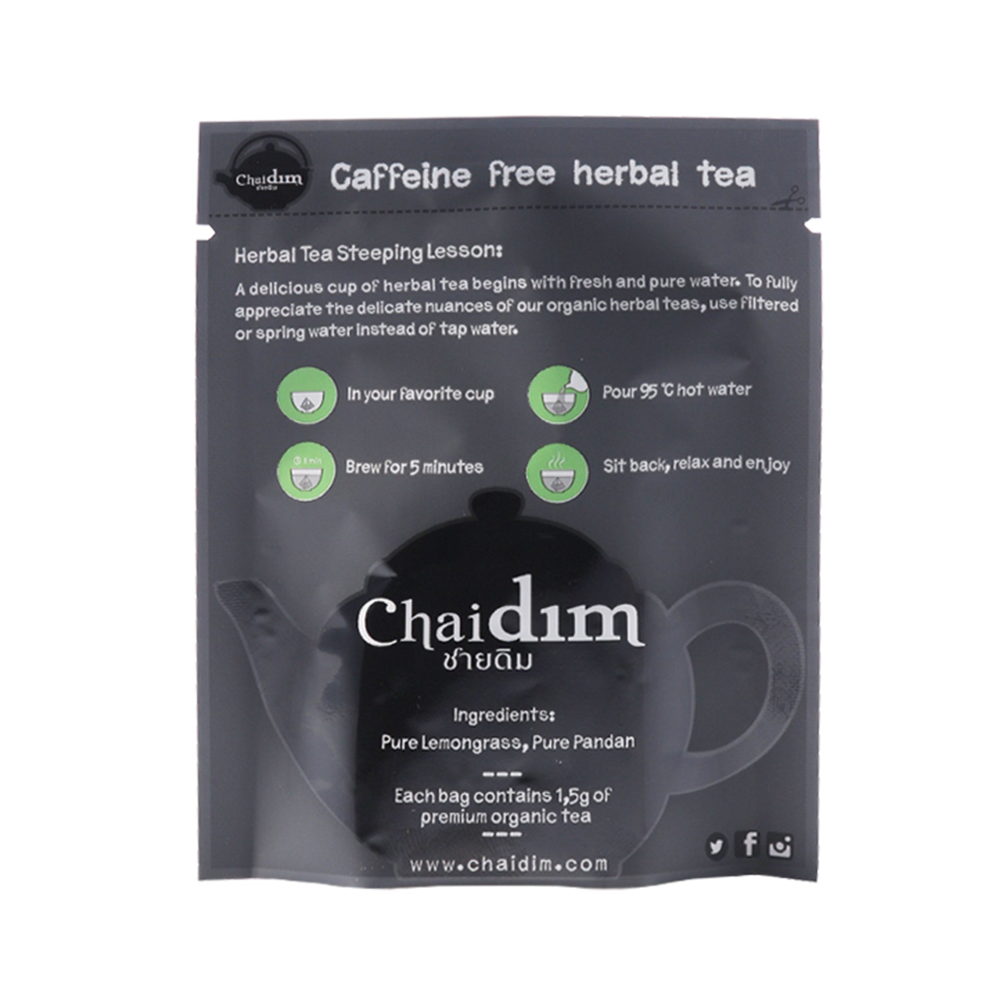 Chaidim Lemongrass Pandan Herbal Tea
