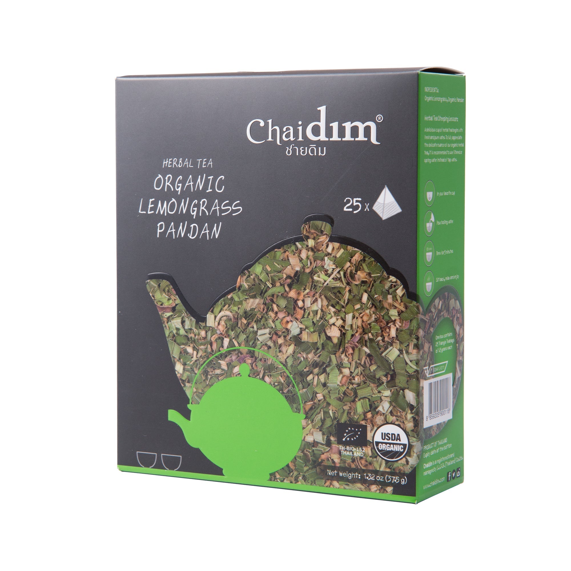 Chaidim Lemongrass Pandan Herbal Tea 25 Teabags