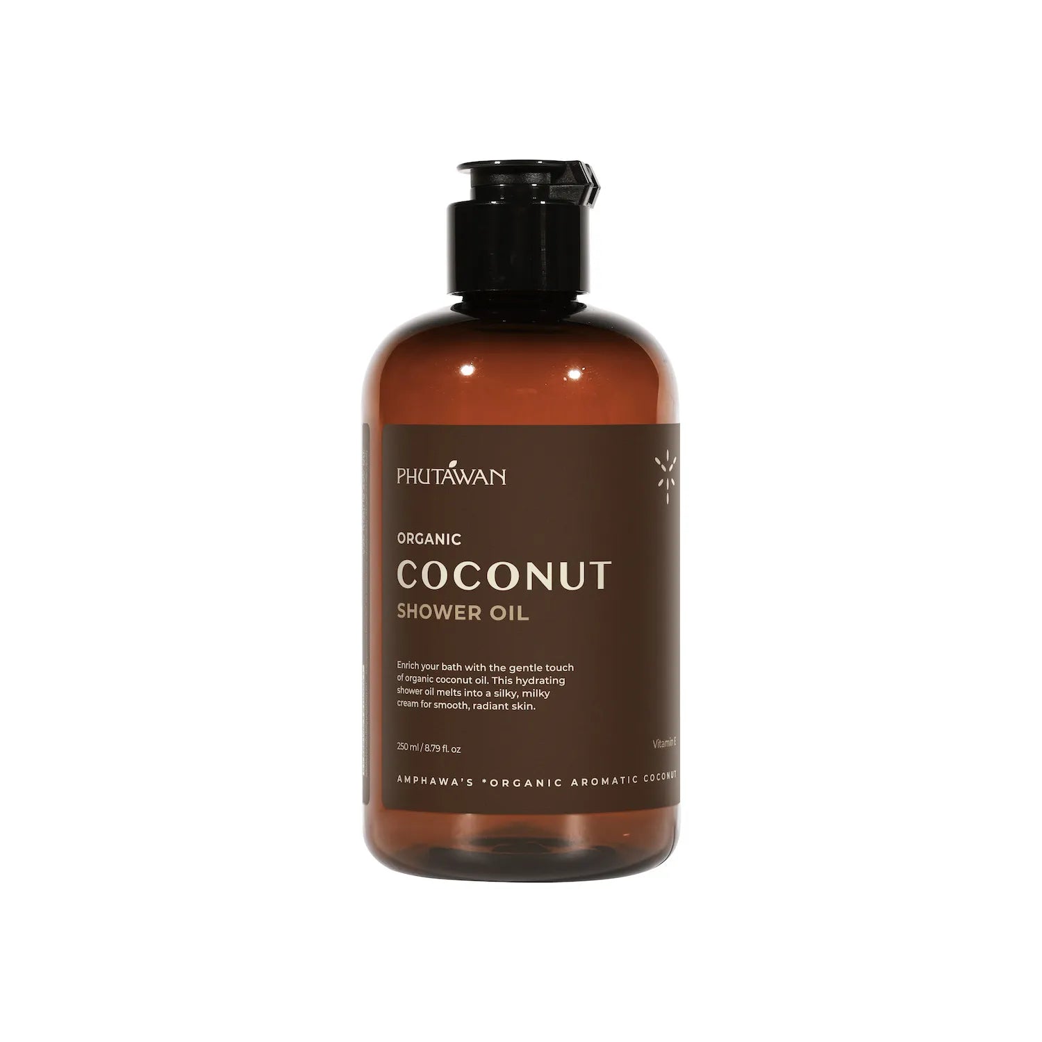 Phutawan Organic Coconut Shower Oil 250 ml.