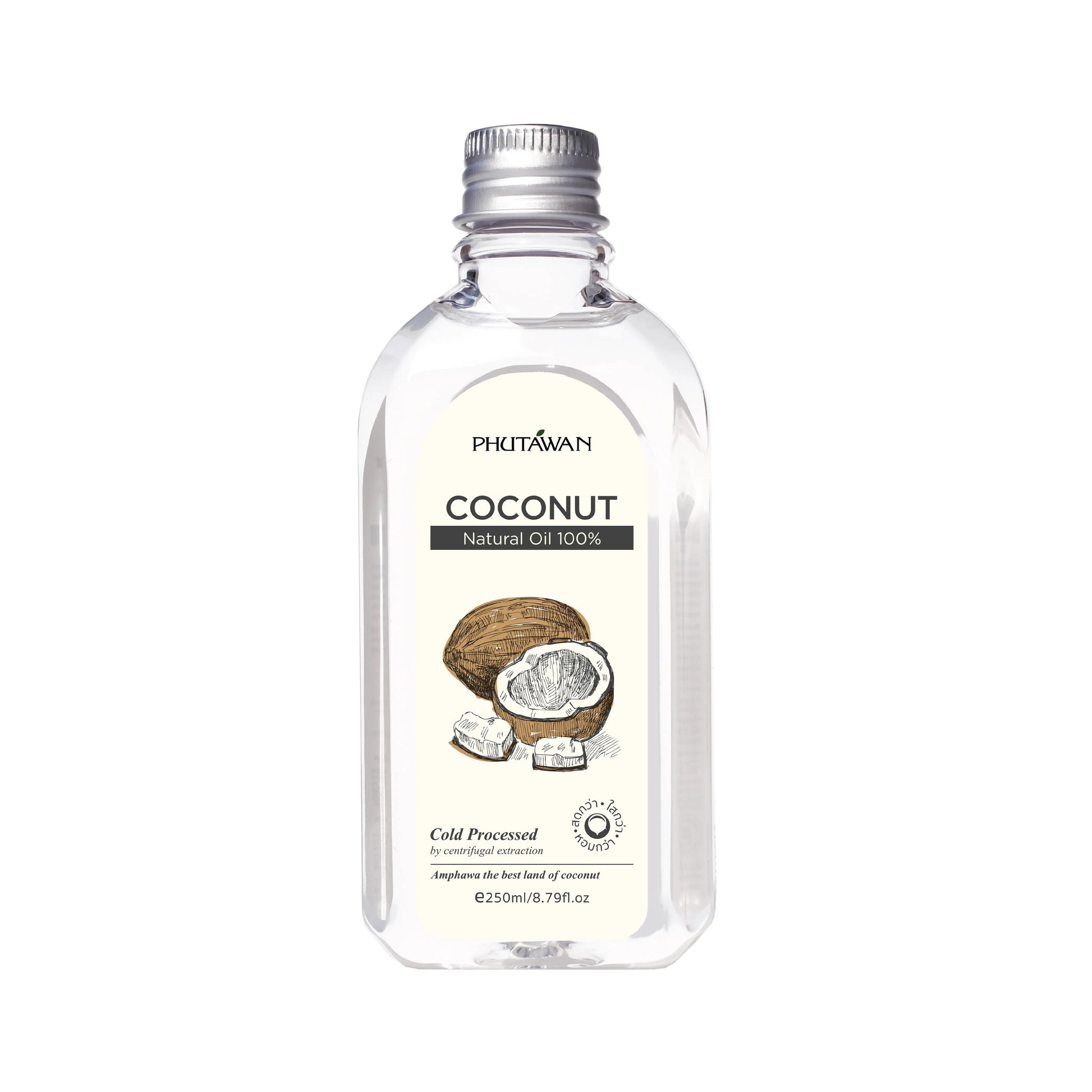 Phutawan 100% Cold-Pressed Coconut Oil 250 ml.
