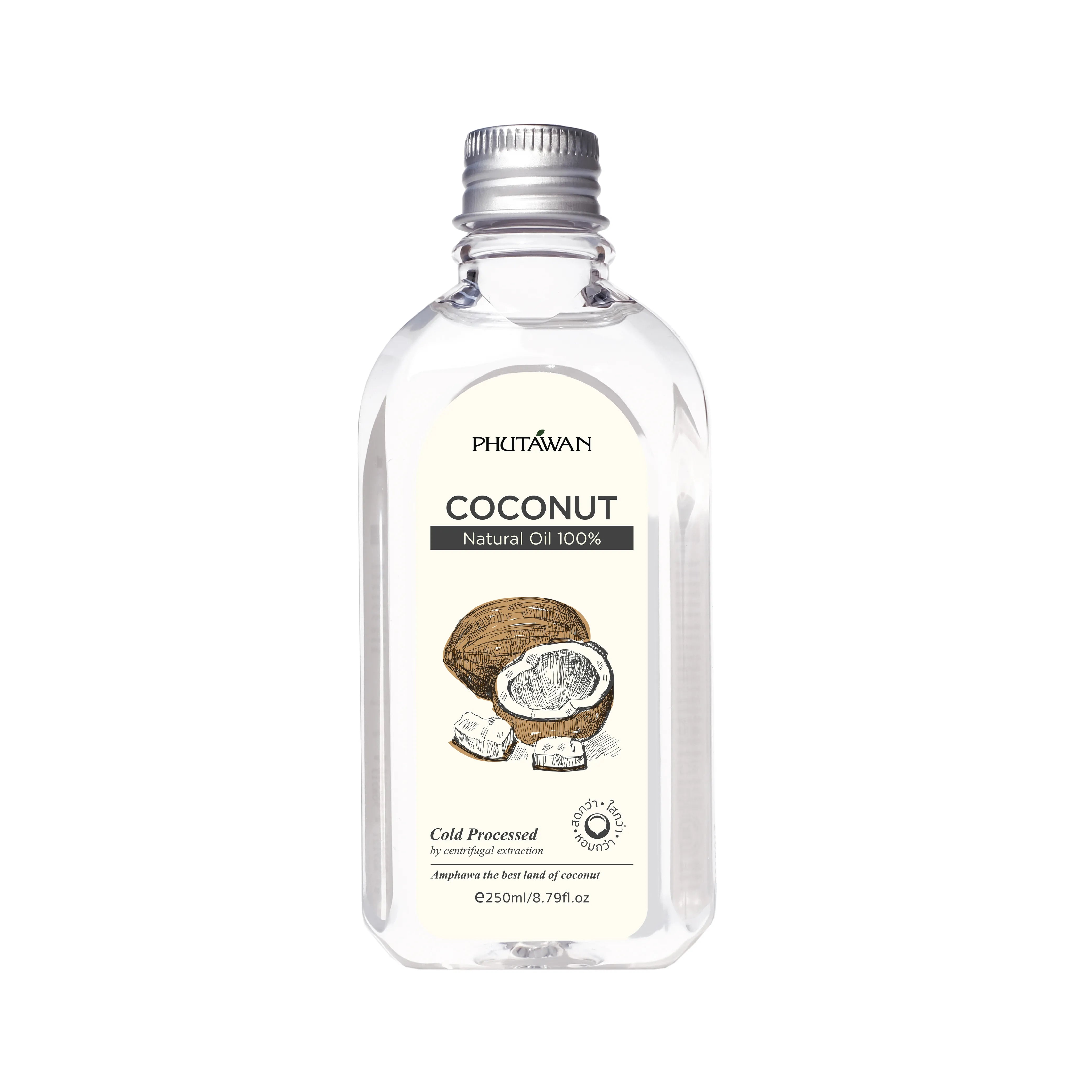Phutawan 100% Cold-Pressed Coconut Oil 250 ml.