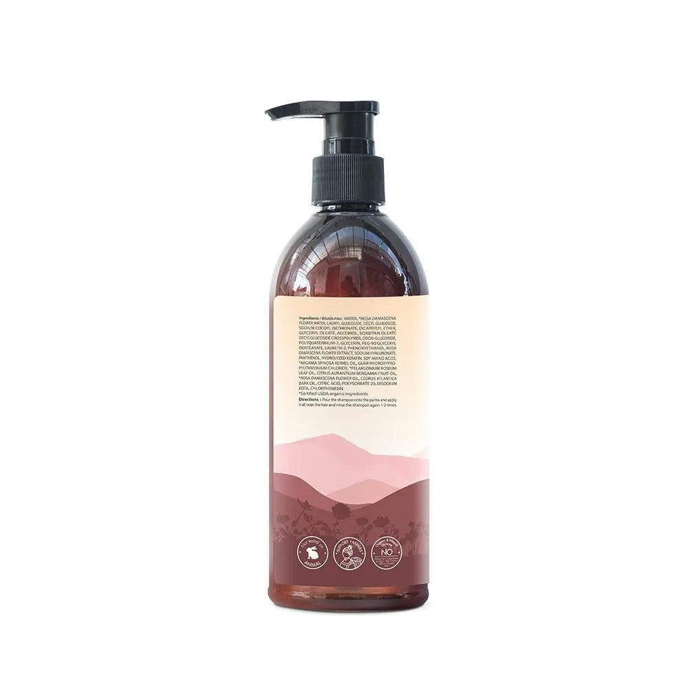 Phutawan Organic Damask Rose Shampoo 320 ml.