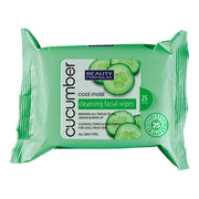 Beauty Formulas Cool Moist Cucumber Cleansing Facial Wieps 25pcs