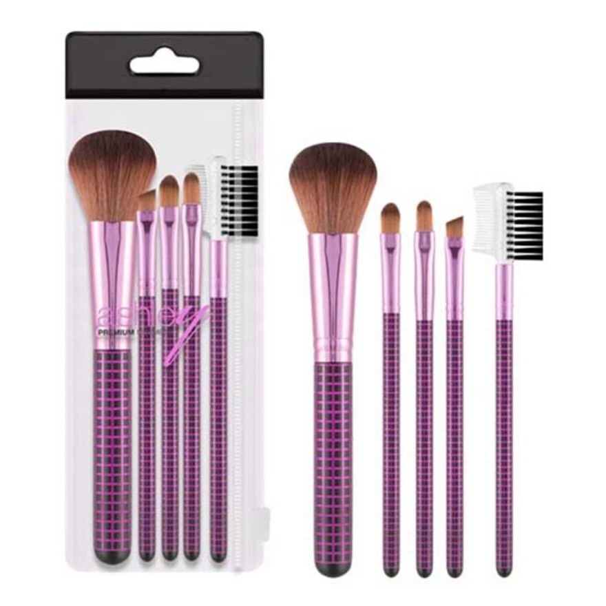 Ashley Set Brush 5pcs Black-pink