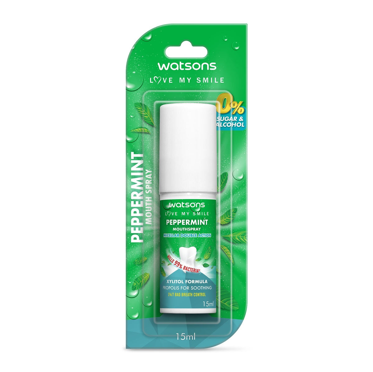Watsons Peppermint Mouth Spray 15ml
