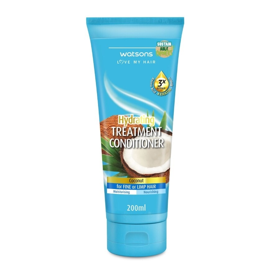 Watsons Treatment Conditioner Coconut for Fine or Limp Hair 200ml