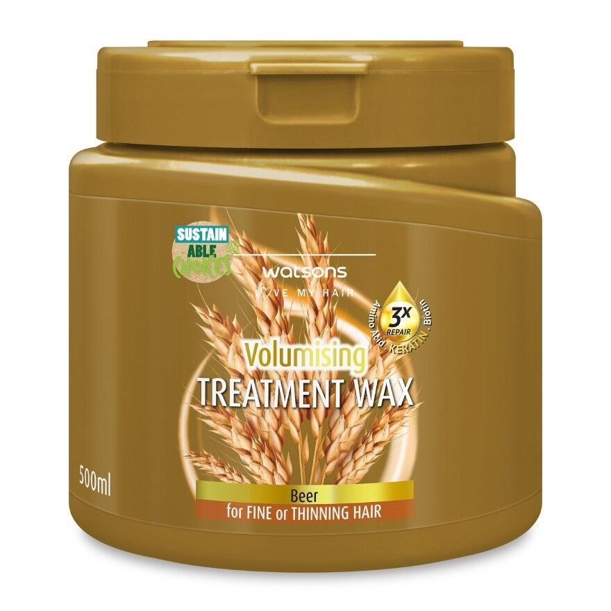 Watsons Treatment Wax Beer for Fine or Thinning Hair 500ml