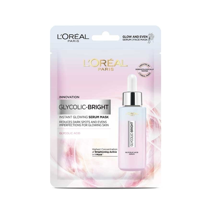 LOreal Paris Glycolic-bright Instant Glowing Serum Mask 1pc