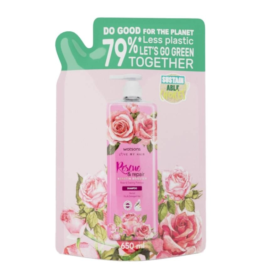 Watsons Rescue Repair Rose Evening Primrose Shampoo (Refill) 650ml