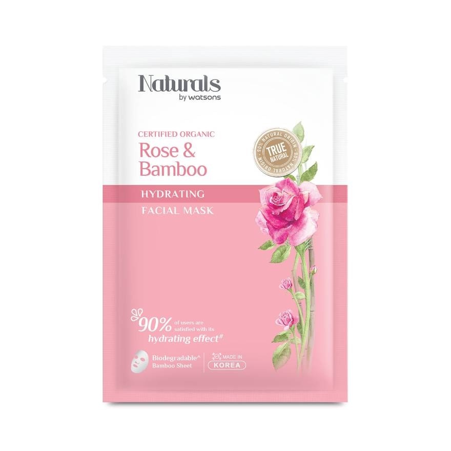 Naturals by Watsons True Natural Rose Bamboo Hydrating Facial Mask 1sheet