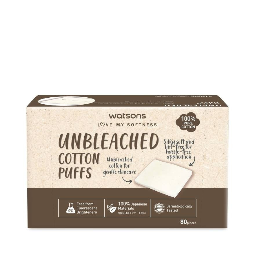 Watsons Unbleached Cotton Puffs 80sheets