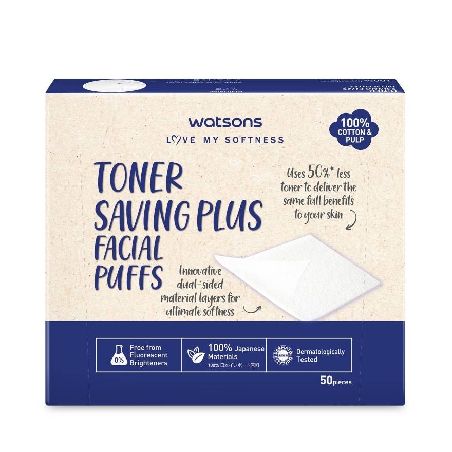 Watsons Toner Saving plus Facial Puffs 50 Sheets