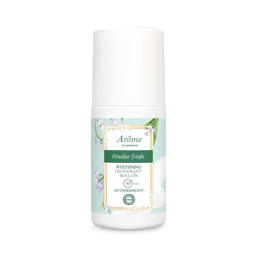 Arome by Watsons Powder Fresh Whitening Deodorant Roll on Antiperspirant 50ml