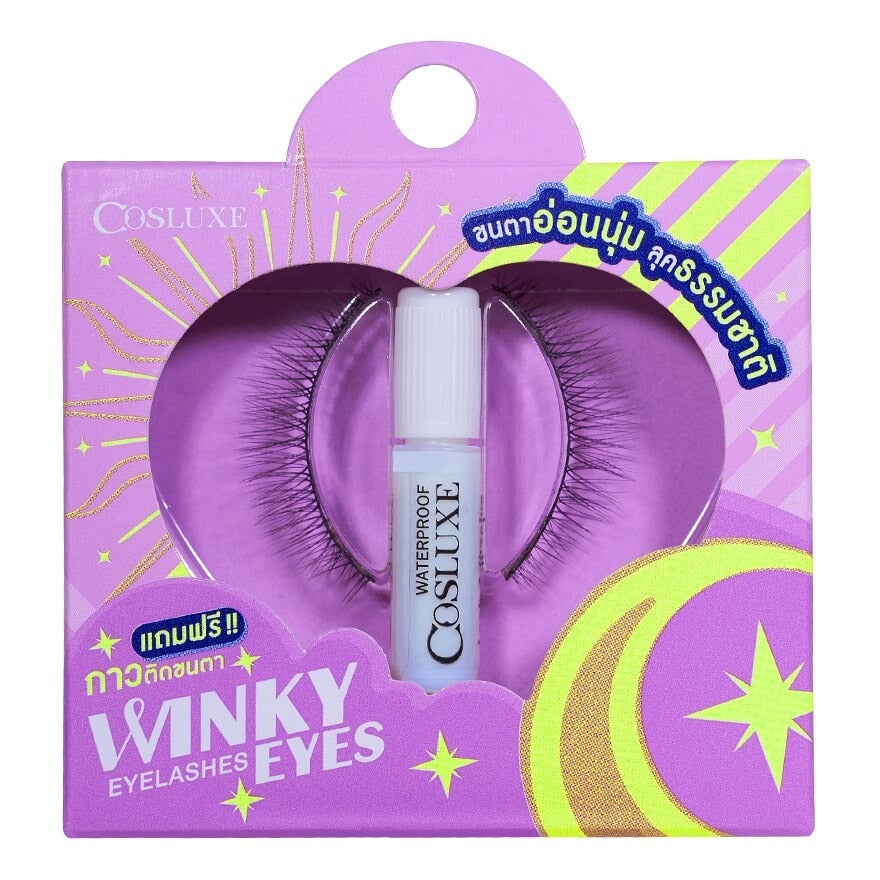 Cosluxe Winky Eyes Eyelashes 1 pair with Adhesive