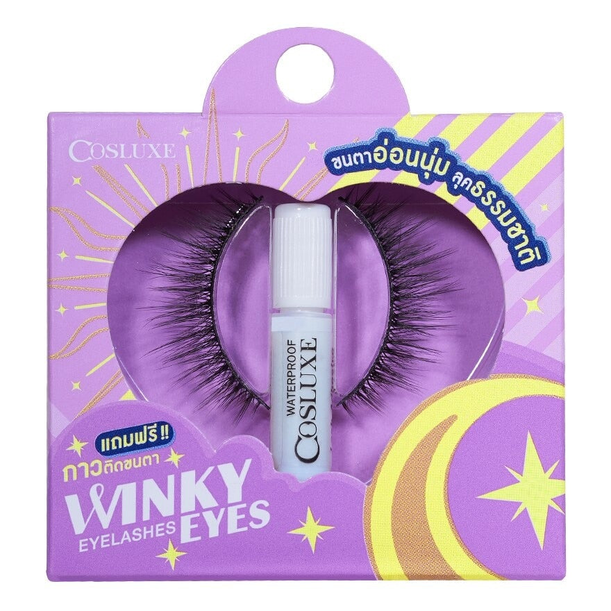 Cosluxe Winky Eyes Eyelashes 1 pair with Adhesive