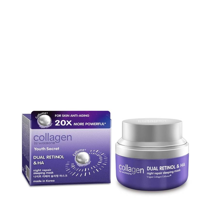 Collagen by Watsons Youth Secret Dual Retinol HA Night Repair Sleeping Mask 50ml