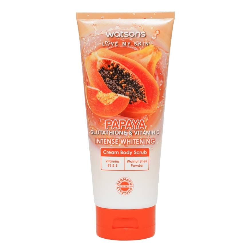 Watsons Papaya Glutathione Vitamin C Intense Whitening Cream Body Scrub 200g