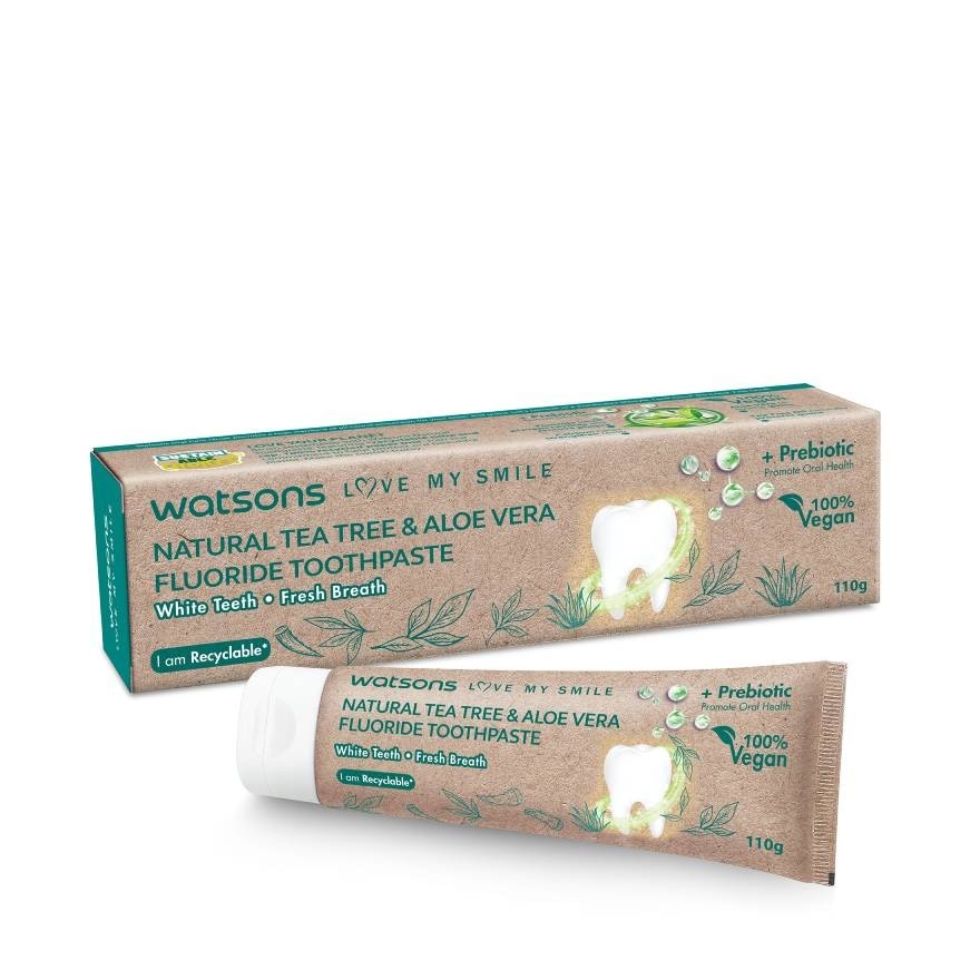 Watsons Natural Tea Tree Aloe Vera Fluoride Toothpaste 110g