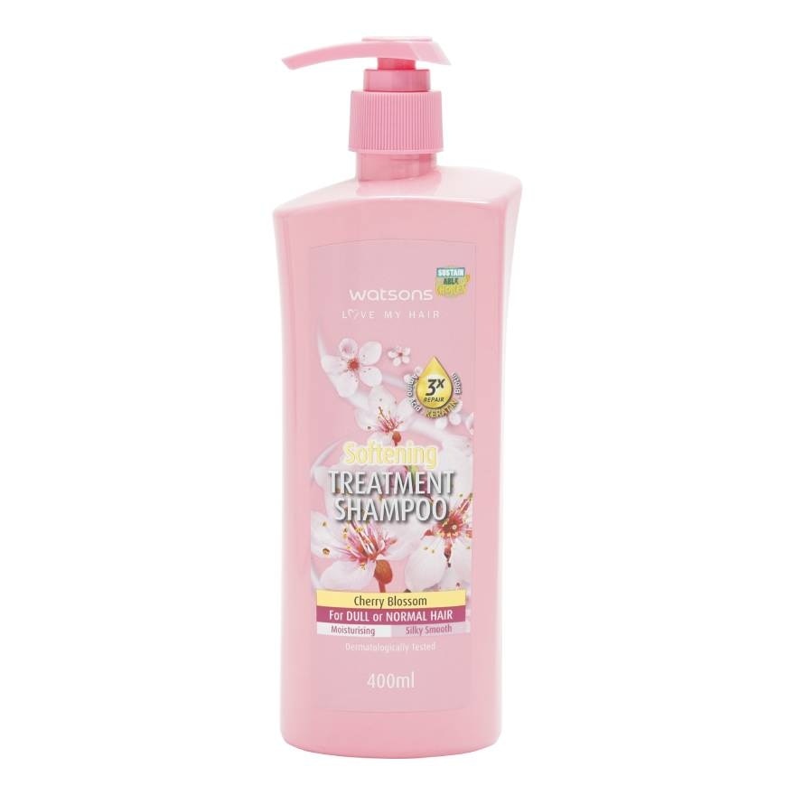 Watsons Treatment Shampoo Cherry Blossom for Dull or Normal Hair 400ml