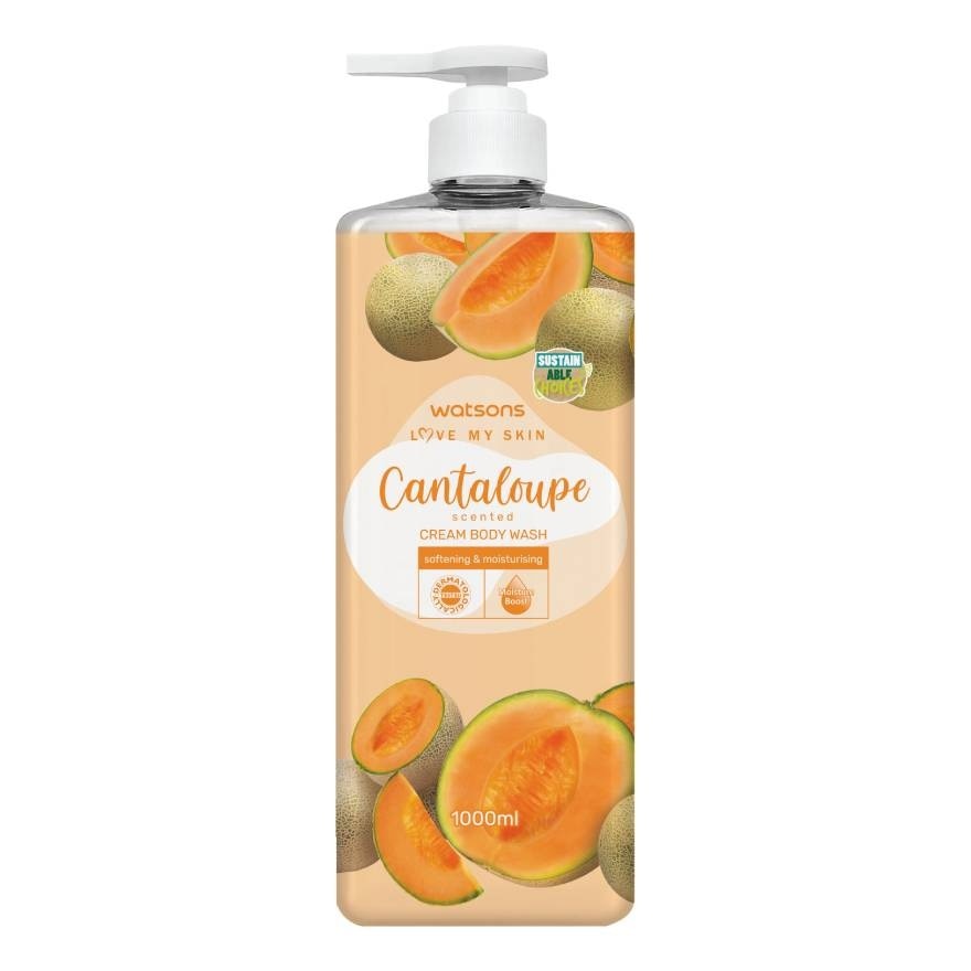 Watsons Love My Skin Cantaloupe Scented Cream Body Wash 1000ml