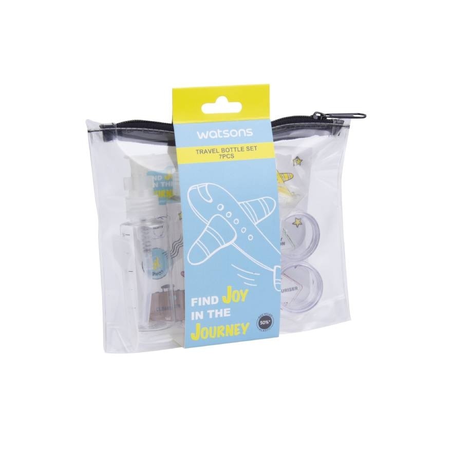 Watsons Travel Set Contain 7 Pcs. 1 Set Contains Lotion Bottle x2 , Pump Bott 75 ml