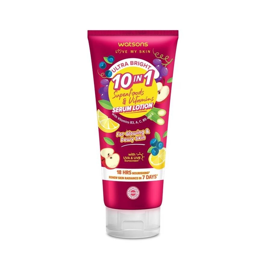 Watsons Ultra Bright 10-in-1 Superfoods Vitamins Serum Lotion 330ml