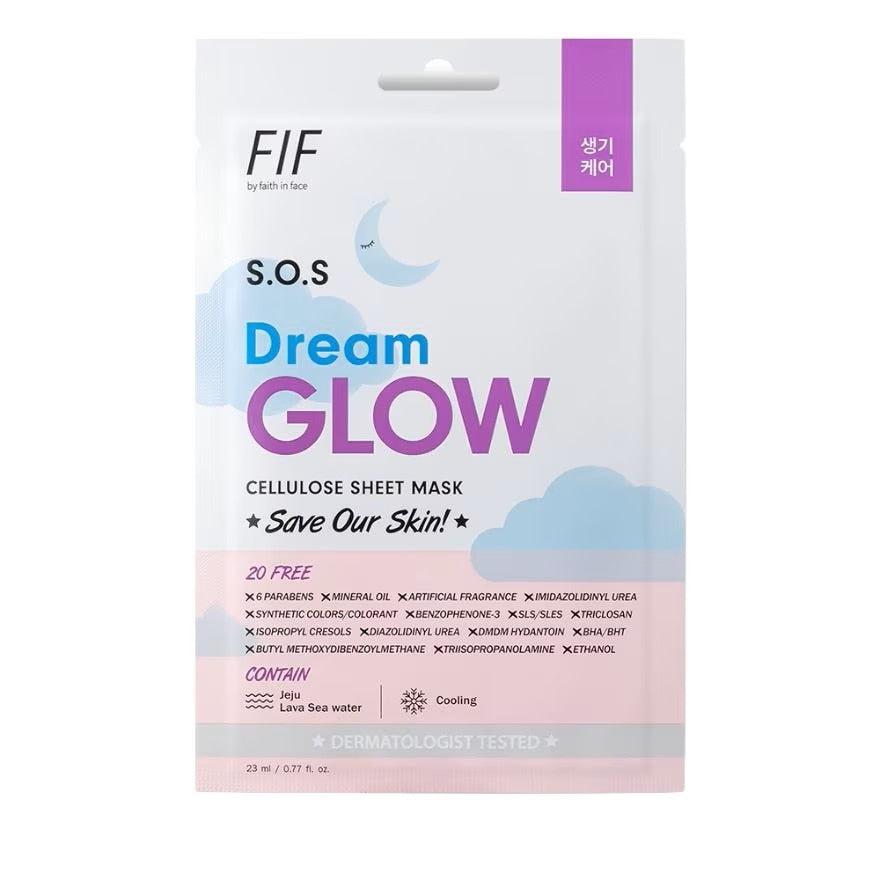 Faith in Face FIF by S.O.S Dream Glow Cellulose Sheet Mask 1pc