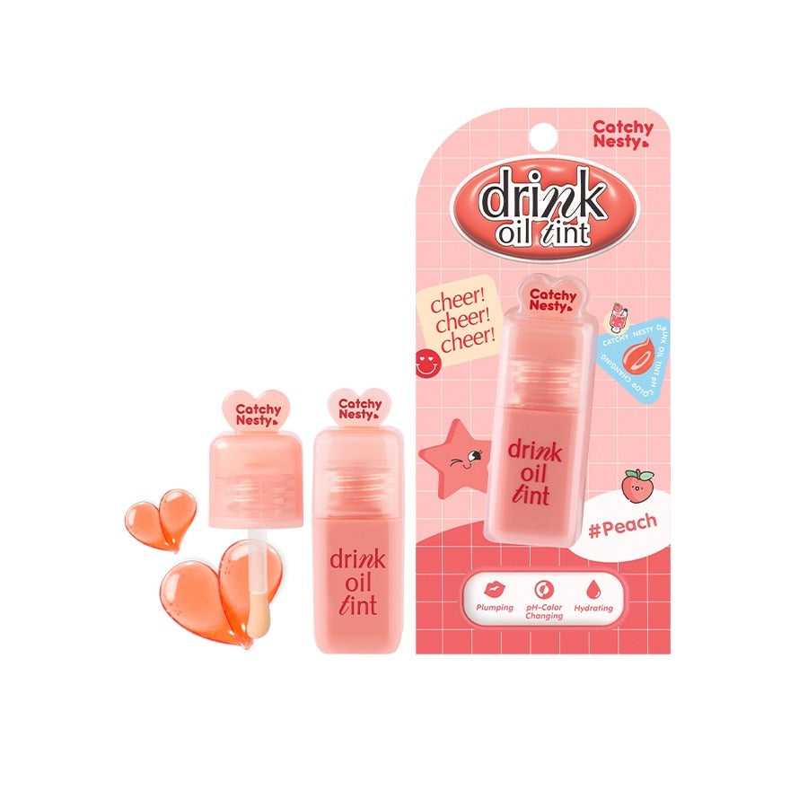 Catchy Nesty Drink Oil Tint Peach 3.5g