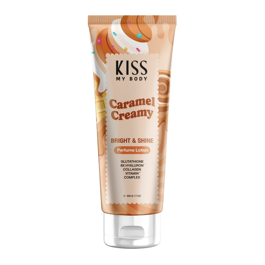 Kiss My Body Perfume Lotion Bright Shine Caramel Creamy 200g