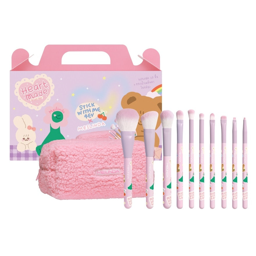 Mei Linda Heart Made Brush Set 10pcs