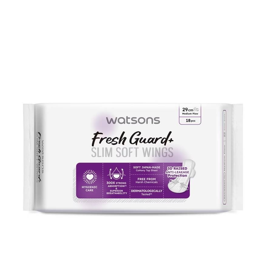 Watsons Fresh Guard+ Slim Soft Wings 29cm 18pcs