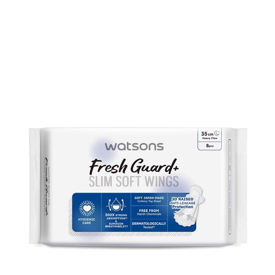Watsons Fresh Guard+ Slim Soft Wings 35cm 8pcs