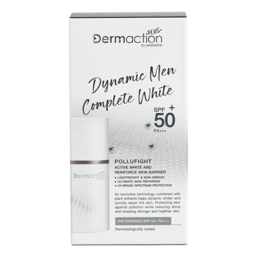 Dermaction Plus by Watsons Dynamic Men Complete White Day Essence SPF50+ PA+++ 50ml
