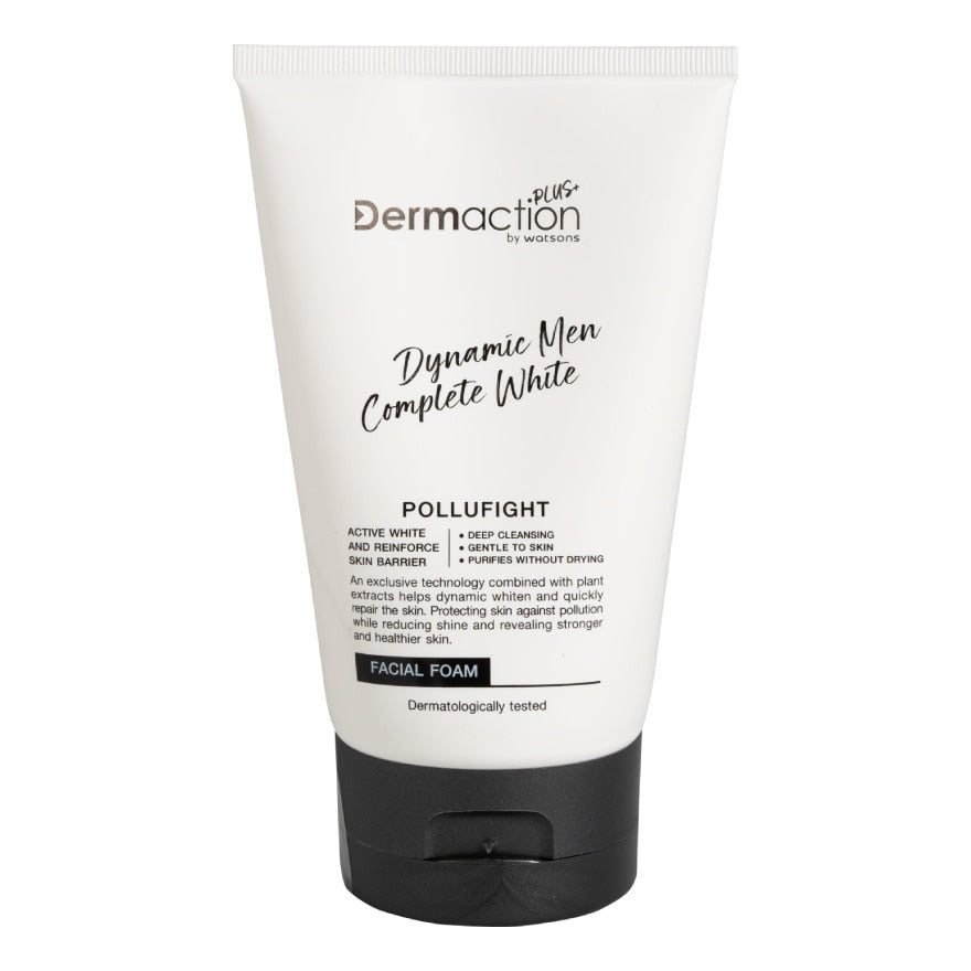 Dermaction Plus by Watsons Dynamic Men Complete White Facial Foam 100ml