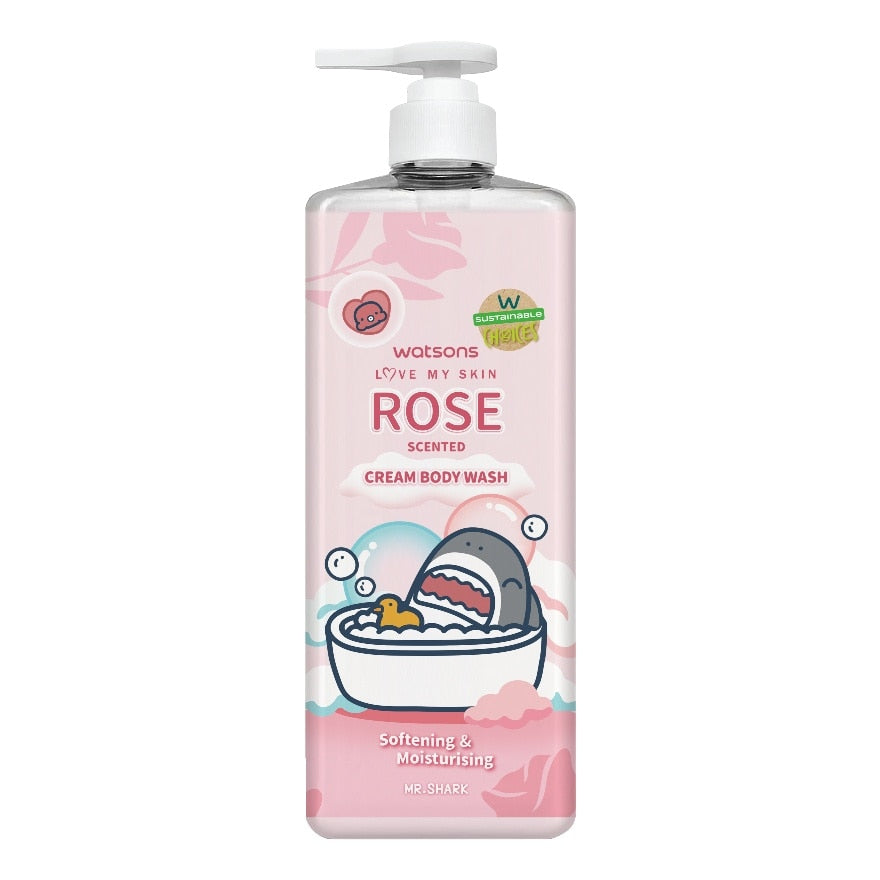 Watsons Love My Skin Rose Scented Cream Body Wash 1000ml